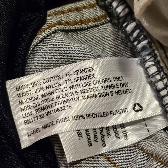 Isabel Denim Midi Maternity Shorts 99% Cotton 1% Spandex Size 10 - Picture 6 of 6